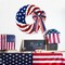 14Inch 4th of July Patriotic Day Wreath Artificial Roses Wreath for Front Door